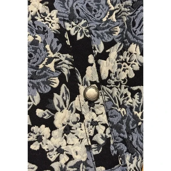 BLANKNYC Women's Faux Leather Moto Reversible Floral Jacquard Jacket Size Medium - Picture 11 of 16